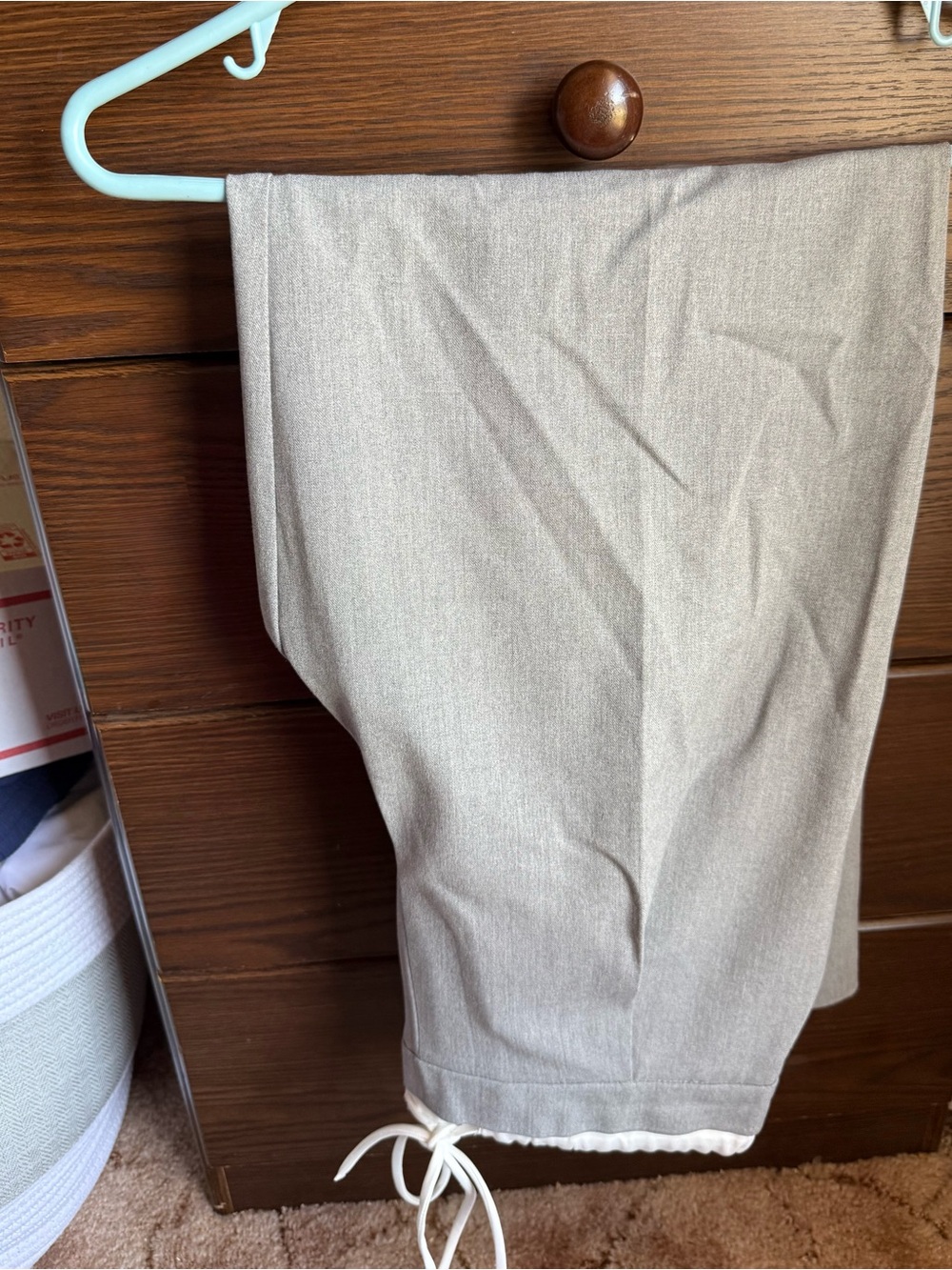 Zara grey double waist band trouser with drawstring 🩶